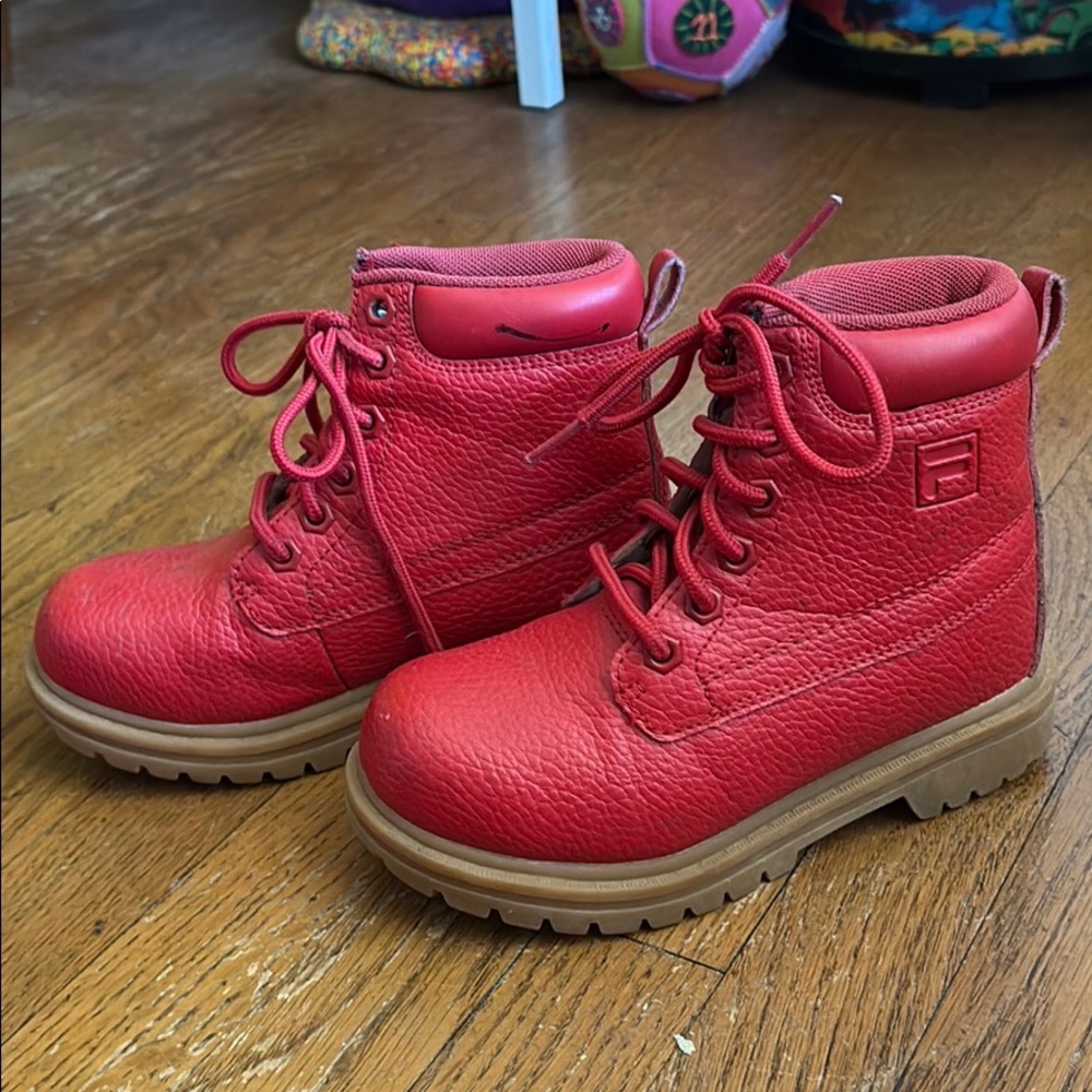 Red Fila Boots